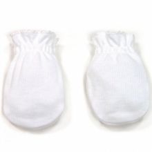 Moufles de naissance tencel en coton blanc  par Cambrass
