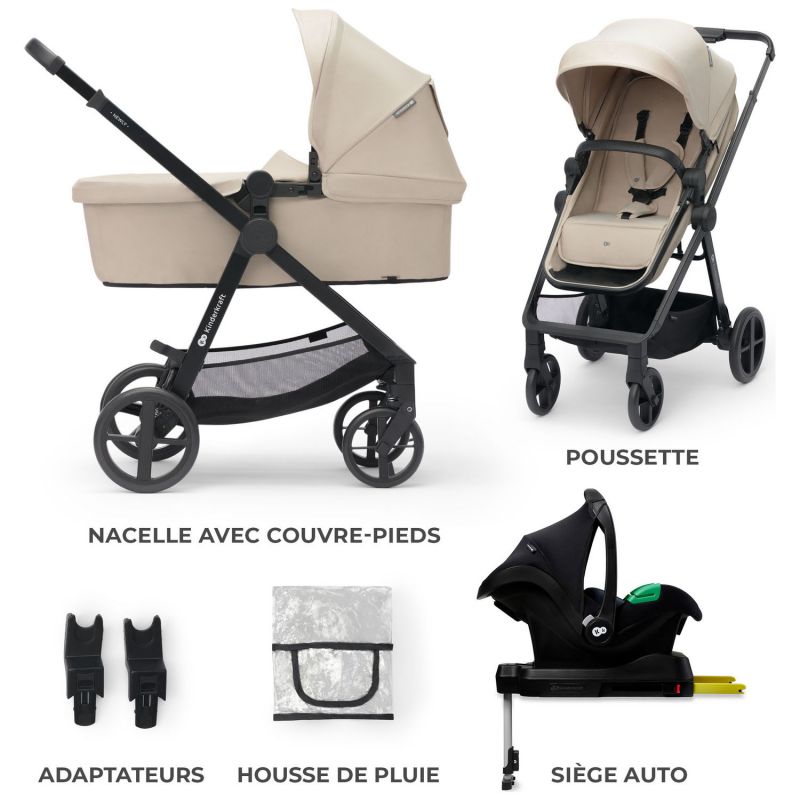 Poussette 4 en 1 Newly Sand Beige Kinderkraft Produit 5