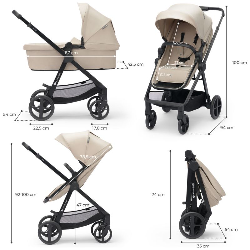 Poussette 4 en 1 Newly Sand Beige Kinderkraft Produit 9