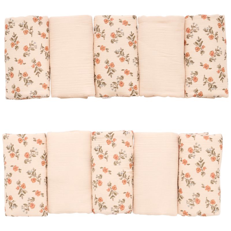 Tour de lit modulable et respirant fleurs et beige (10 éléments) BB & Co Produit 1