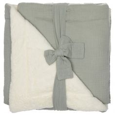 Couverture polaire Mix & Match vert de gris (70 x 100 cm) - BB & Co