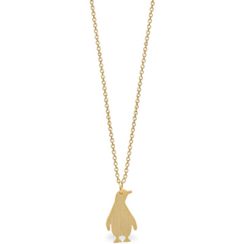 Collier Nature pingouin (vermeil doré) Coquine