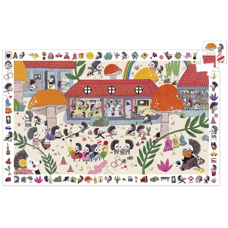 Puzzle d'observation L'école des hérissons (35 pièces) Djeco