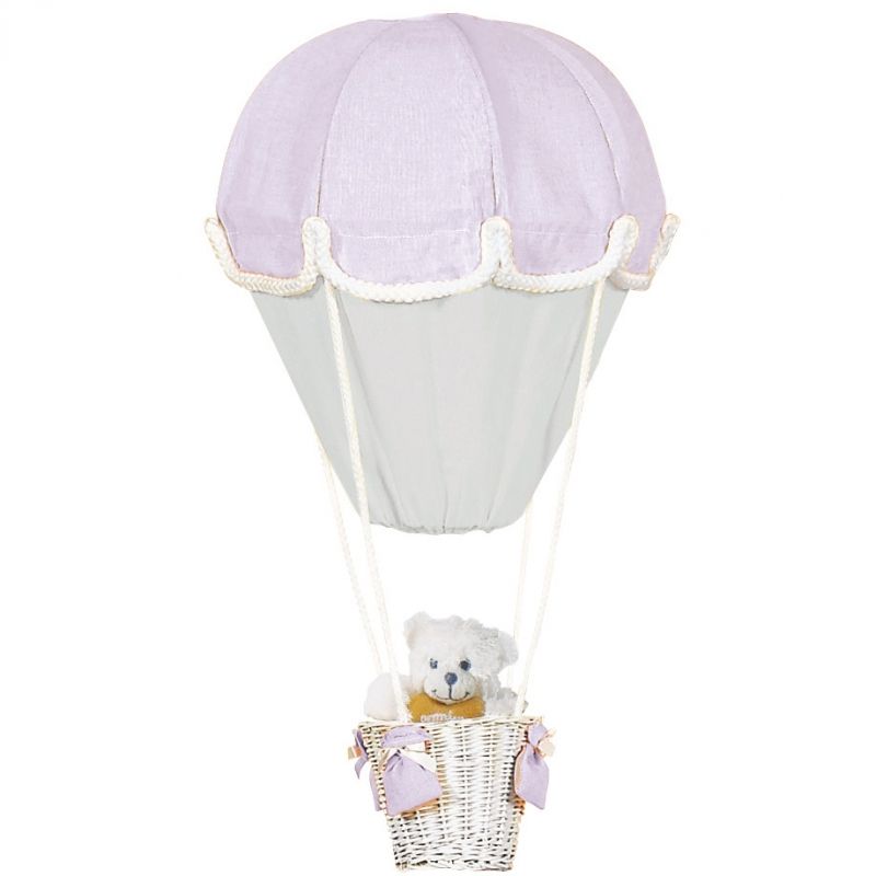 Lampe montgolfière parme et gris perle Domiva