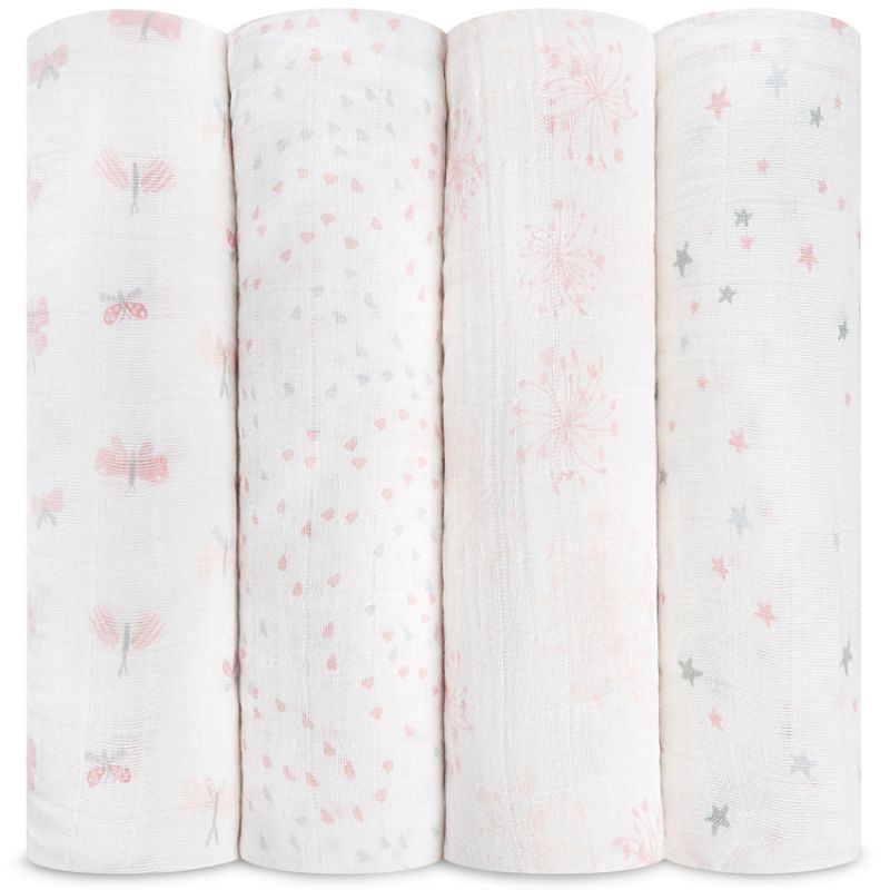 Lot de 4 maxi langes Lovely reverie (120 x 120 cm) aden + anais