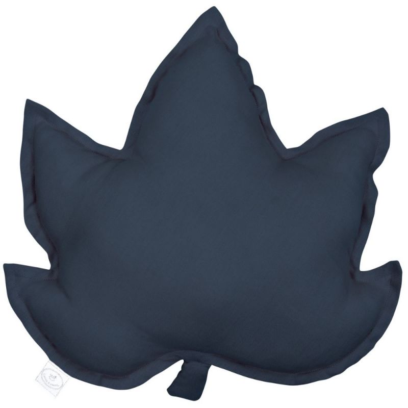 Coussin feuille d'érable gris graphite (43 cm) Cotton&Sweets