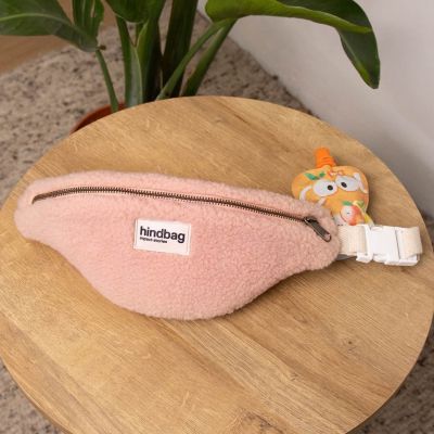 Sac banane enfant Augustin Teddy Rose poudrée
