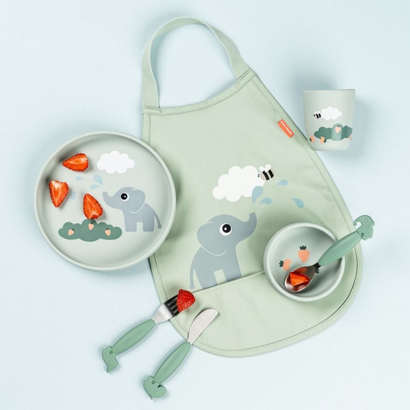 Bavoir élastique Elphee Vert Done by Deer Ambiance 2