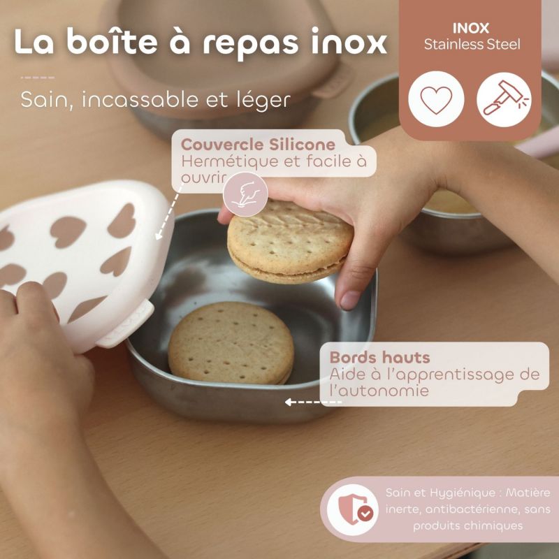 Lot de 3 boîtes repas inox multi-usage BigLove (250 ml) Béaba Ambiance 9