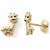 Variation Doré, noir du produit Boucles d'oreilles à vis Girafe (or jaune 375°) de la marque Baby bijoux