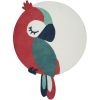 Tapis coton Tropica perroquet rouge (120 x 160 cm) - Lilipinso
