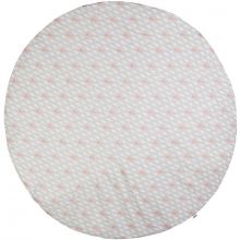 Tapis de jeu réversible coton et Minky baleine rose (120 cm)  par BB & Co