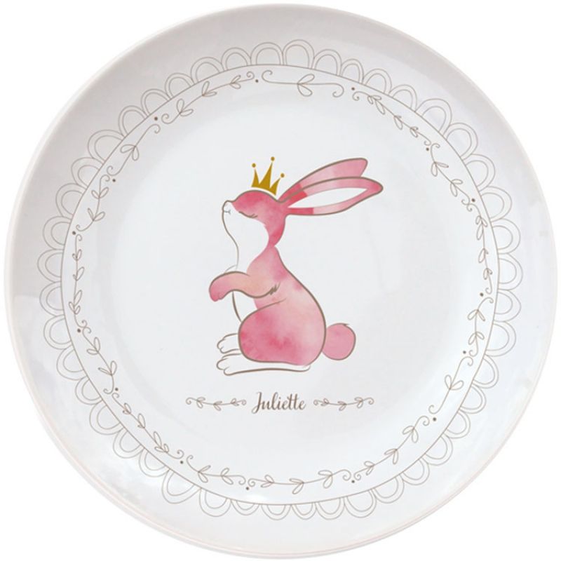 Assiette en porcelaine Lapin (personnalisable) Gaëlle Duval