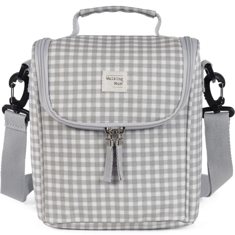 Sac isotherme I love vichy gris Walking Mum