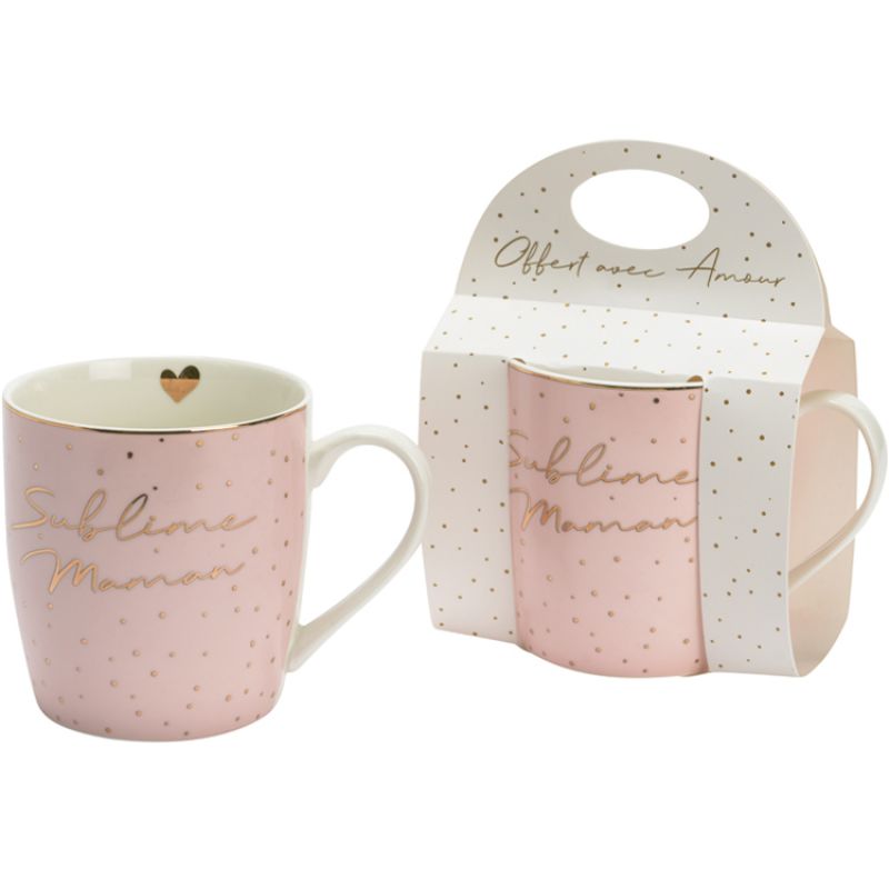 Mug rose poudré Sublime maman Amadeus Les Petits