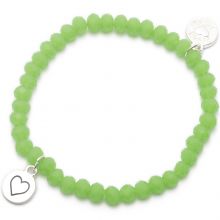 Bracelet charm Coeur vert  par Proud MaMa