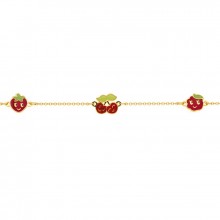 Bracelet Fruits rouges (or jaune 375°)  par Berceau magique bijoux