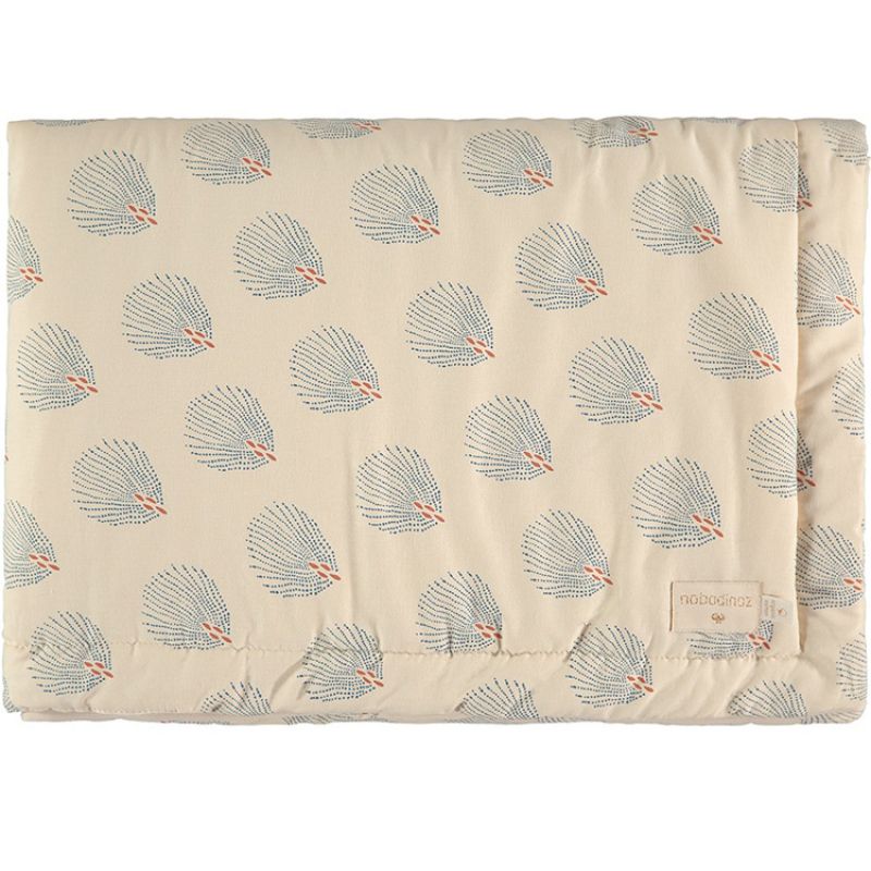 Mini couverture bébé Blue Gatsby Cream (70 x 70 cm) Nobodinoz