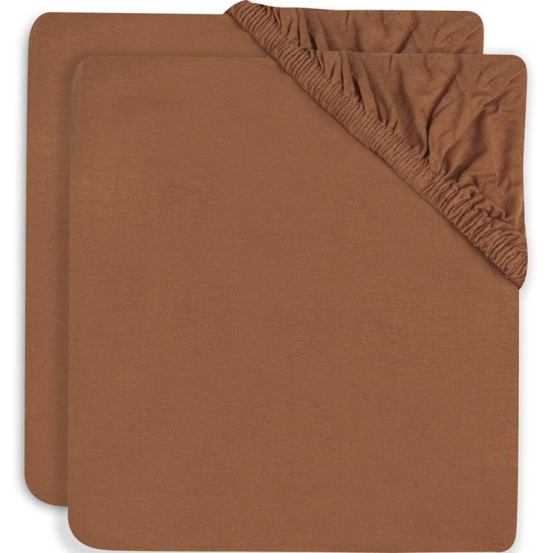Lot de 2 draps housses de berceau Caramel (40 x 80 cm) Jollein