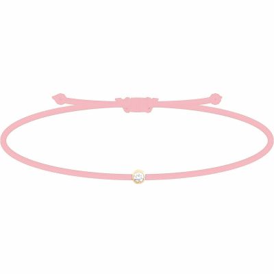 Bracelet diamant Mon Petit Diam's rose clair (plaqué or jaune) My First Diamond