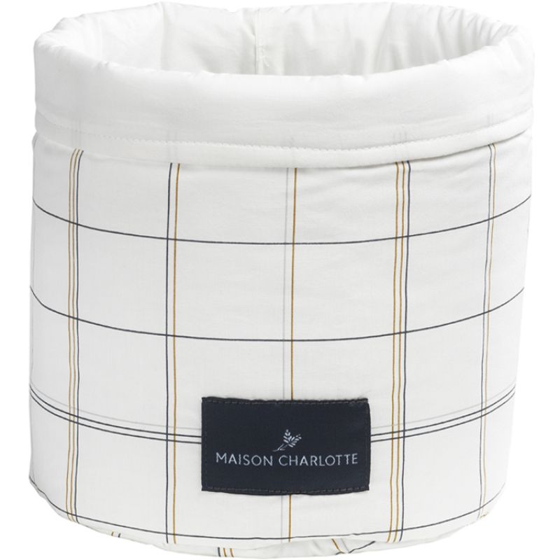 Panier de toilette Saint Honoré carreaux (24 x 20 cm) Maison Charlotte