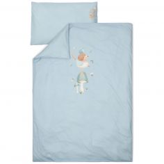 Housse de couette+oreiller lit bébé Denim Blue (100 x 140 cm) - Little Dutch