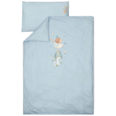 Housse de couette+oreiller lit bébé Denim Blue (100 x 140 cm)