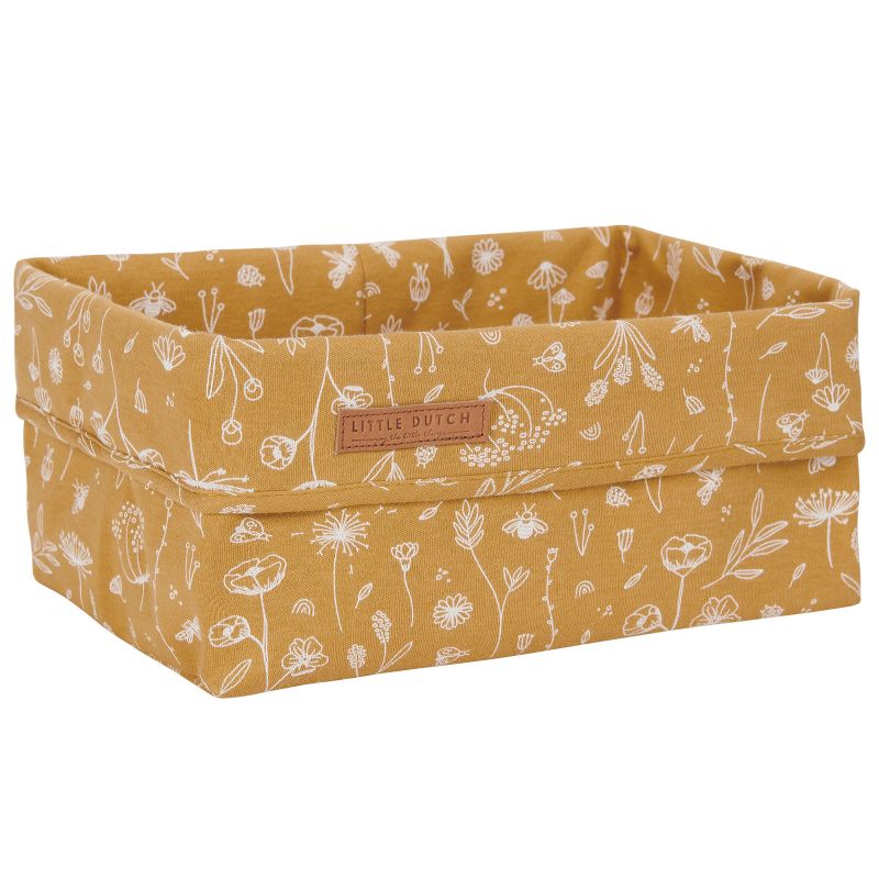 Panier de toilette Wild Flowers ocre (25 x 15 cm) Little Dutch