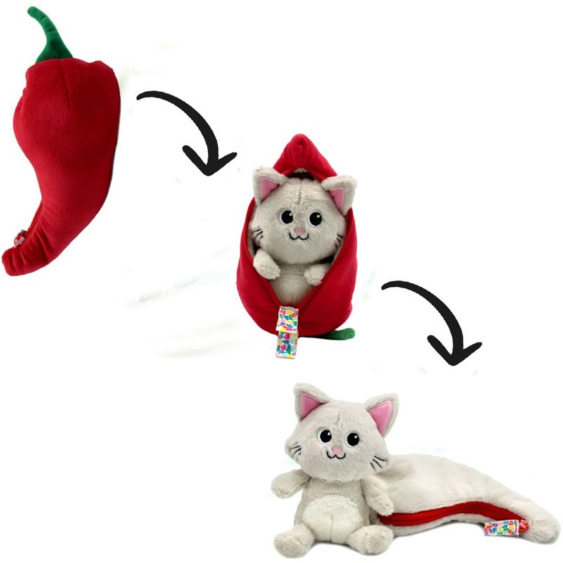 Peluche Les Flipetz Spicet le Chat-Piment Les Déglingos Produit 4