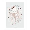 Affiche pieuvre Lady octopus (30 x 40 cm) - Lilipinso