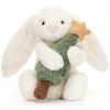 Peluche Bashful Lapin avec sapin de Noël (18 cm)  par Jellycat