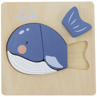 Puzzle en bois Baleine (4 pièces)