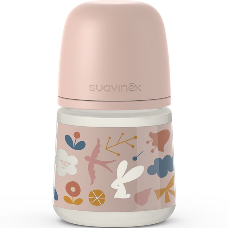 Biberon avec tétine symétrique SX PRO S rose poudré (150 ml) Suavinex