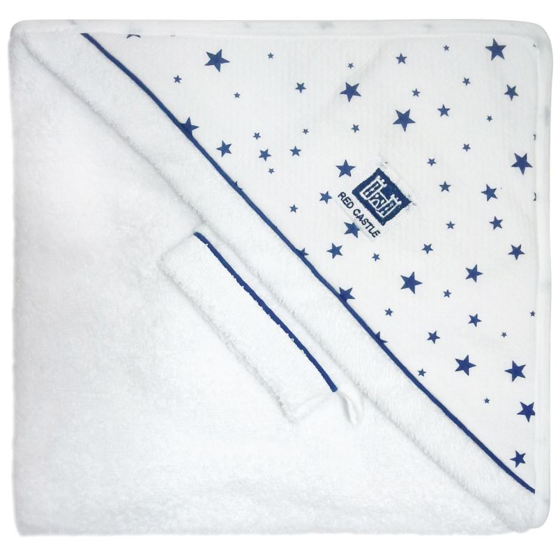 Cape de bain avec gant Etoiles bleues (100 x 100 cm) Red Castle