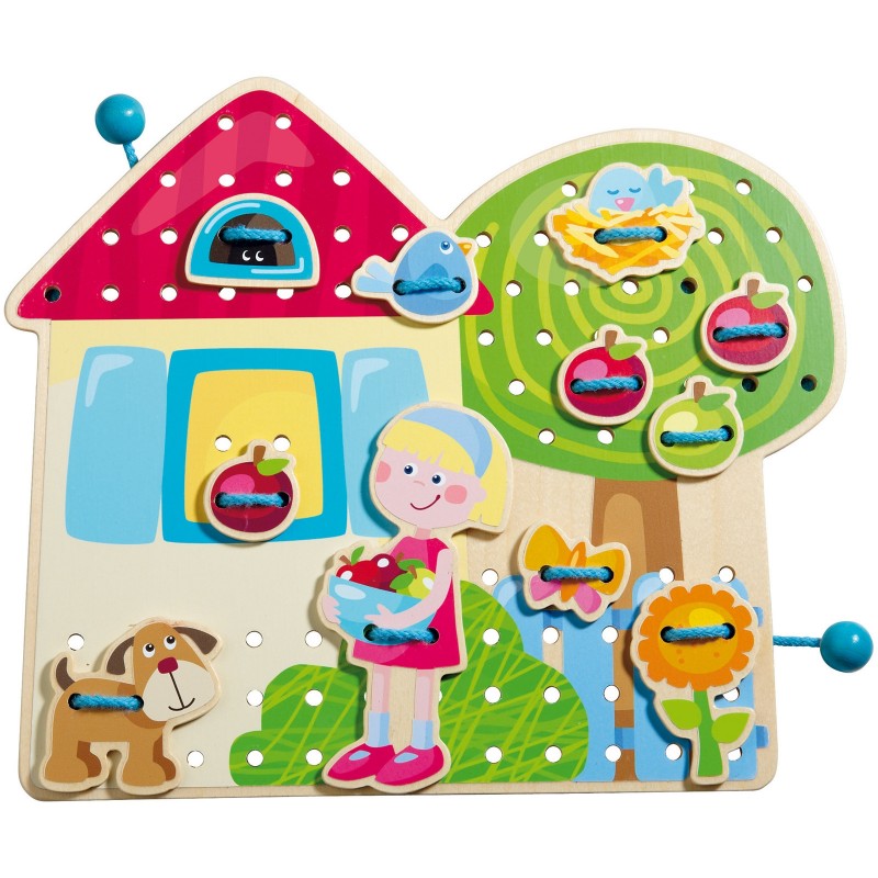 Jeu de laçage La cabane dans le jardin Haba