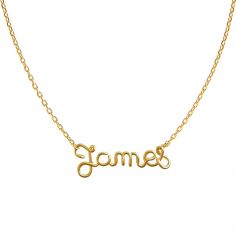 Collier chaîne Prénom goldfilled jaune (personnalisable) - Padam Padam