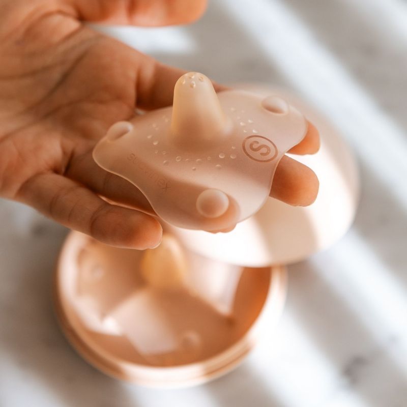 Lot de 2 bouts de sein en silicone (taille S - 2 unités avec étui de transport) Suavinex Ambiance 8