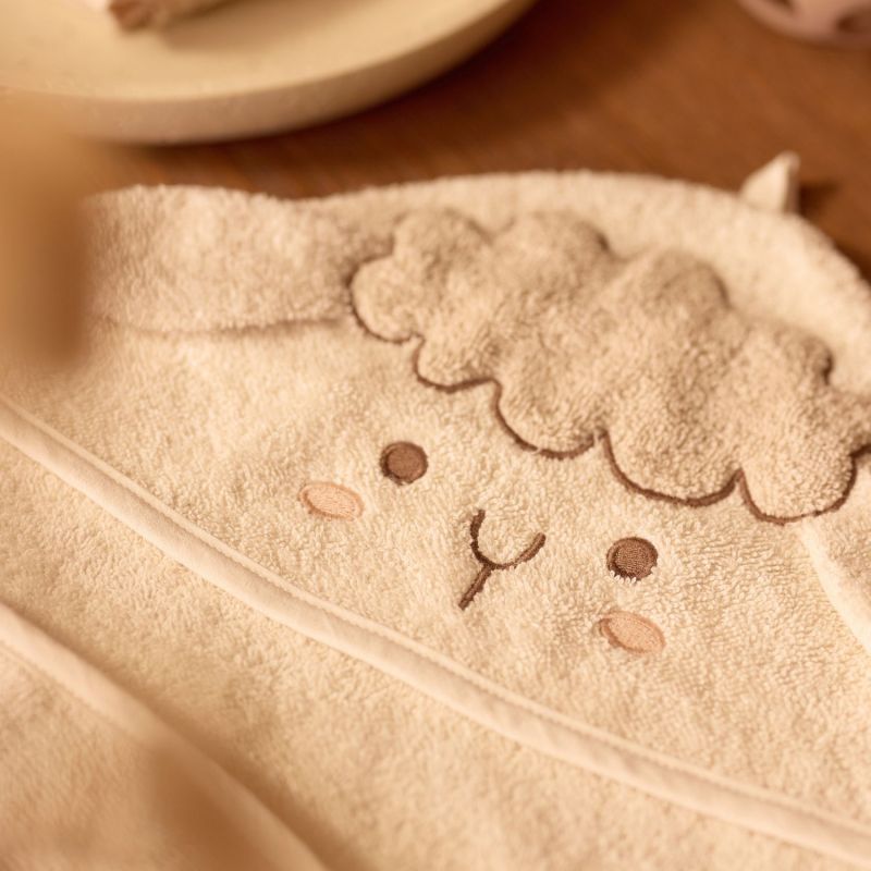 Cape de bain en éponge Sheep Sonny (75 x 75 cm) Jollein Ambiance 8