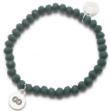 Bracelet charm Infinity vert foncé  par Proud MaMa