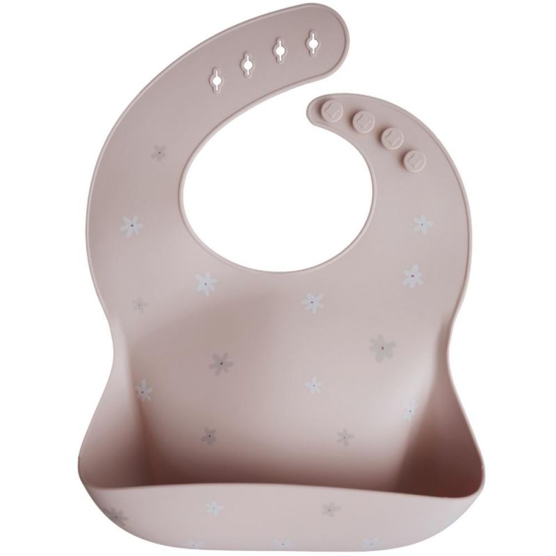 Bavoir à poche en silicone Daisy Mushie