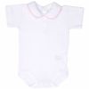 Body col rose manches courtes (1 mois : 56 cm) - Cambrass