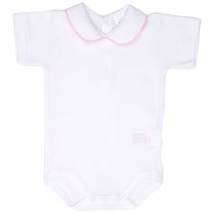 Body col rose manches courtes (1 mois : 56 cm)