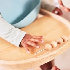 Chaise haute extra pliante Sarah hybride bleu gris