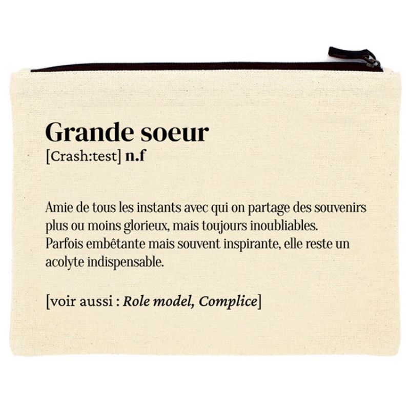 Pochette en coton bio Grande sœur Hindbag