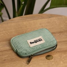 Porte-monnaie Lili Velours Vert d'eau - Hindbag