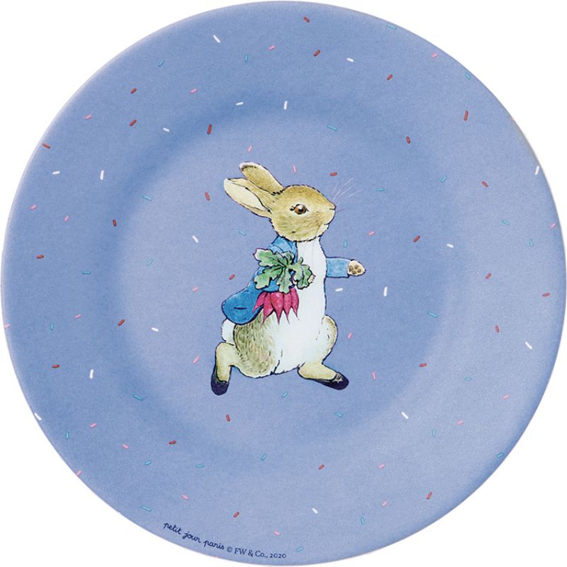 Assiette Pierre Lapin bleue claire (20 cm) Petit Jour Paris