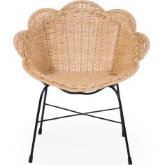 Chaise enfant fleur en rotin - Childhome