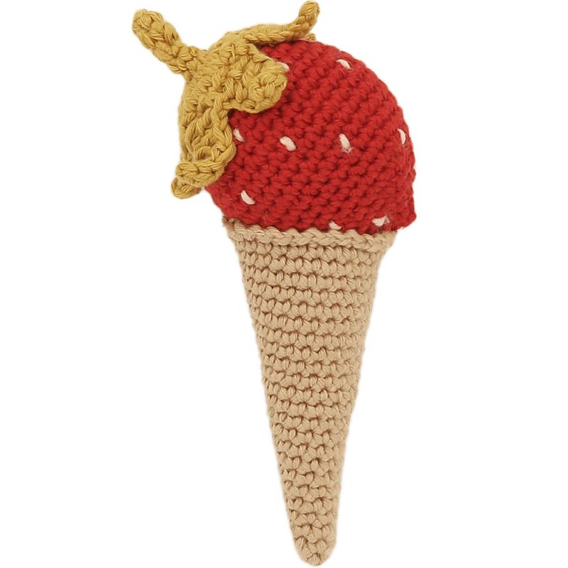 Hochet glace fraise (17 cm) Patti Oslo