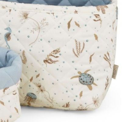 Lot de 2 paniers de rangement matelassés Sea Garden