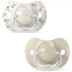 Lot de 2 sucettes symétriques SXPro Birdies Beige (0-6 mois) - Suavinex